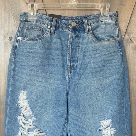NEW! Blank NYC Jeans The Baxter Ribcage 5 Pocket Straight Leg Distressed Size 26 - Picture 7 of 16
